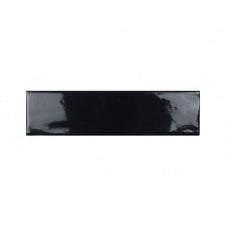 Loft Brick Black High Gloss 6.5cm x 26cm Wall Tile