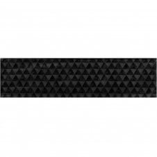 Loft Brick Black High Gloss Decor 6.5cm x 26cm Wall Tile