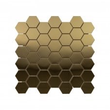 Lux Gold 4.8 Hex Gloss (4.8cm x 8cm) 30cm x 30cm Mosaic Tile