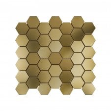 Lux Gold 4.8 Hex Matt (4.8cm x 8cm) 30cm x 30cm Mosaic Tile