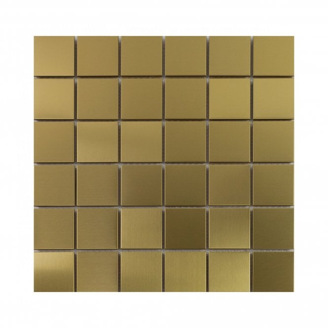 Lux Gold 4.8 Square Matt (4.8cm x 4.8cm) 30cm x 30cm Mosaic Tile