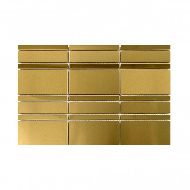 Lux Gold Bullion (1x9.8-4.8x9.8-2.3x9.8) 19.8cm x 29.8cm Mosaic Tile