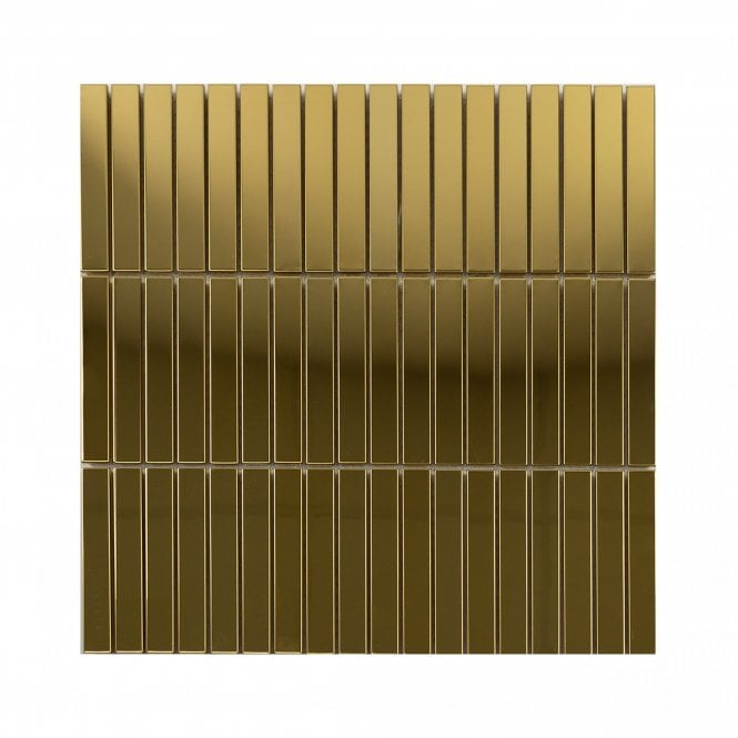 Lux Gold Mini Kit Kat Gloss (1.5x9.8) 29.8cm x 30.4cm Mosaic Tile