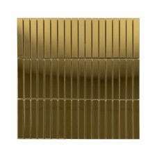 Lux Gold Mini Kit Kat Gloss (1.5x9.8) 29.8cm x 30.4cm Mosaic Tile