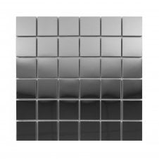 Lux Silver 4.8 Square Gloss (4.8cm x 4.8cm) 30cm x 30cm Mosaic Tile