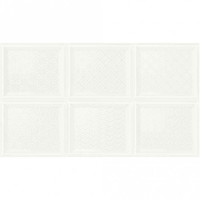 Madison Decor White 12cm x 14cm Wall Tile