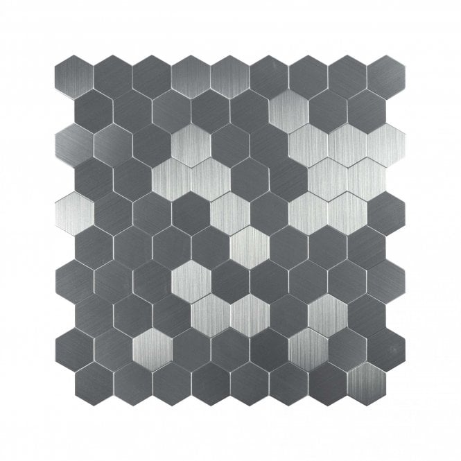 Malla Autoad. HexagonSilver 30cm x 30cm Peel & Stick Mosaic Tile