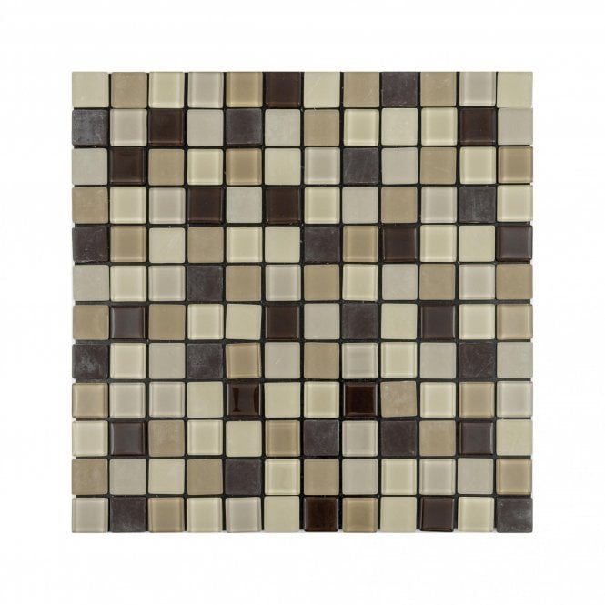 Malla Beige (2.3cm x 2.3cm) Mix 30cm x 30cm Peel & Stick Mosaic Tile