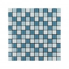 Malla Blue Mix (2.3cm x 2.3cm) 30cm x 30cm Peel & Stick Mosaic Tile