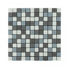 Malla Grey Mix (2.3cm x 2.3cm) 30cm x 30cm Peel & Stick Mosaic Tile