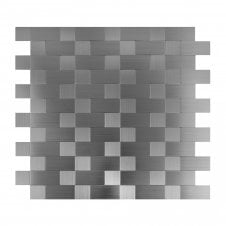 Malla Steel (2.5cm x 2.5cm)+(2.5cm x 5cm) 30.5cm x 30.5cm Peel & Stick Mosaic Tile