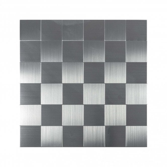 Malla Steel (5cm x 5cm) 30cm x 30cm Peel & Stick Mosaic Tile