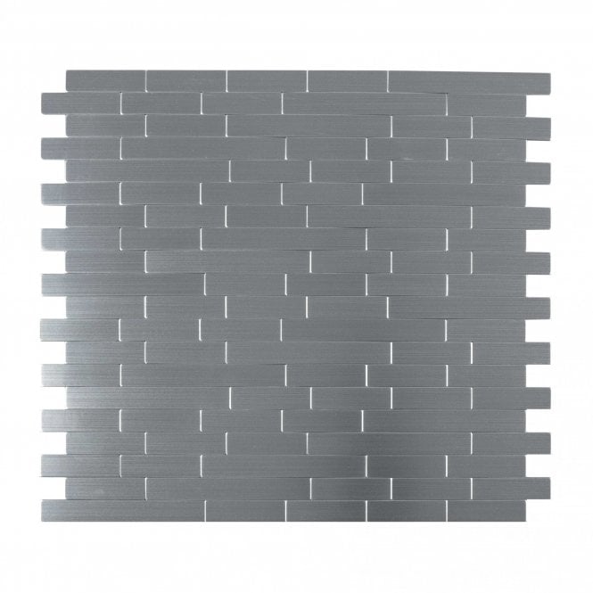 Malla Steel Brick Thin 30.5cm x 30.5cm Peel & Stick Mosaic Tile