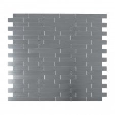 Malla Steel Brick Thin 30.5cm x 30.5cm Peel & Stick Mosaic Tile