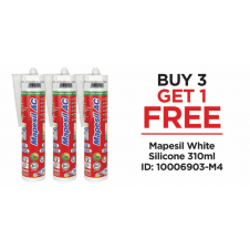 Mapei AC 100 Mapesil Silicone Sealant White 310ml - 4 Tube Deal