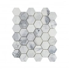 Marble Mosaic Arabescato Goya Honed Hexagon (2cm x 2cm) 28cm x 30.5cm Mosaic Tile