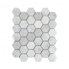 Marble Mosaic Nuvola Dolomiti Honed Hexagon (2cm x 2cm) 28cm x 30.5cm Mosaic Tile