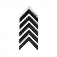 Marmi Black 27.5cm x 15cm Mosaic Tile