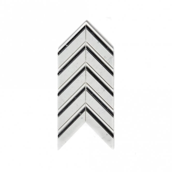 Marmi Carrara 27.5cm x 15cm Mosaic Tile