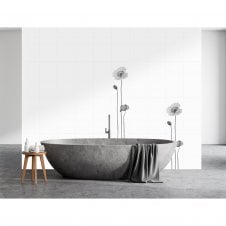 Matt White Decor 3 Tile Per Set 30cm x 60cm Wall Tile
