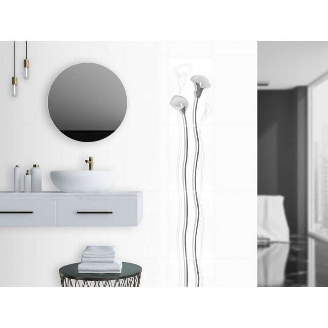 Matt White Decor 4 Tile Per Set 30cm x 45cm Wall Tile
