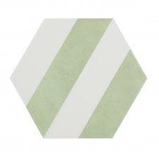 Meraki Stripe Verde 19.8cm x 22.8cm Wall & Floor Tile