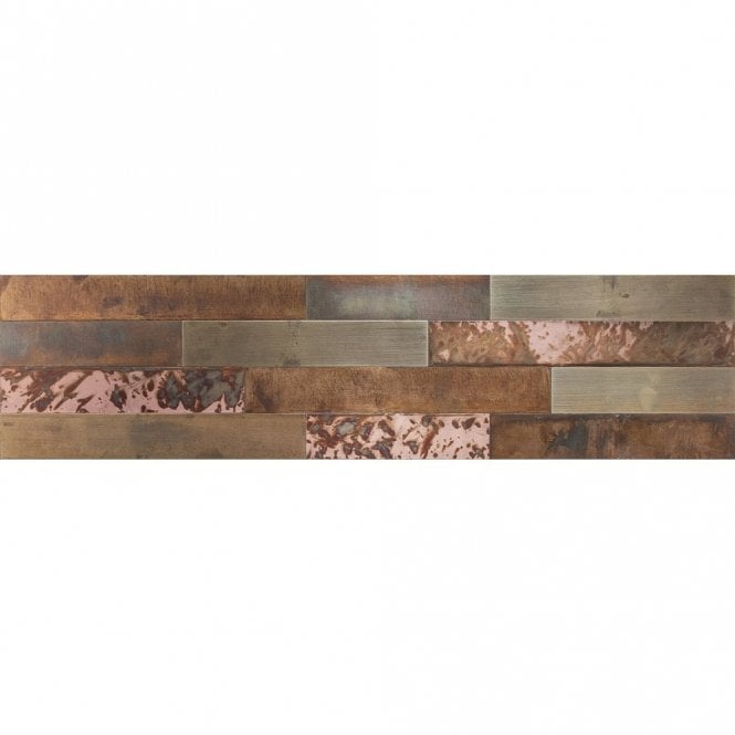 Metal Panel Copper Inferno 15cm x 60cm Peel&Stick Tile