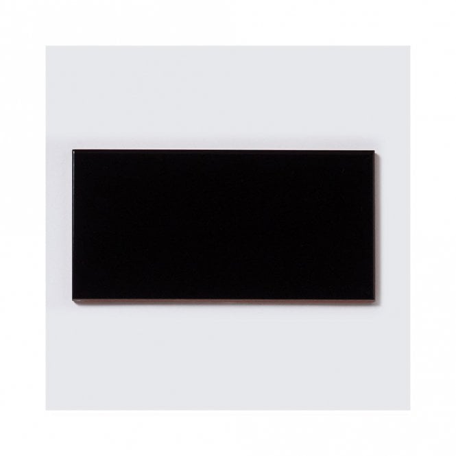 Metro Black Flat Gloss 10cm x 20cm Wall Tile