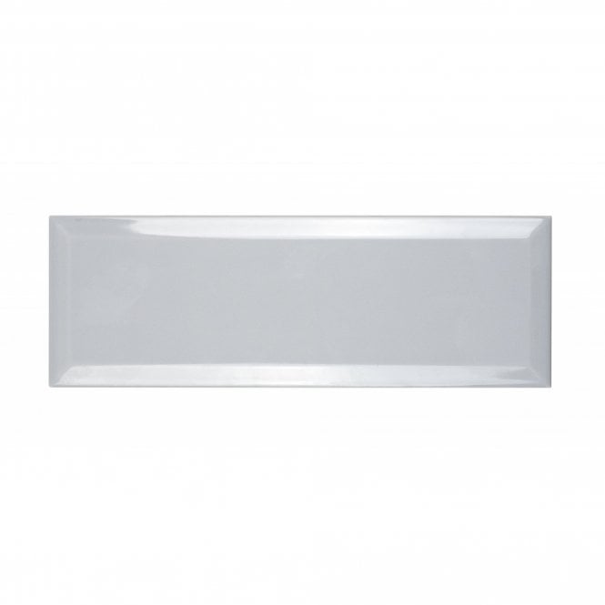 Metro Grey Bevel Gloss 10cm x 30cm Wall Tile