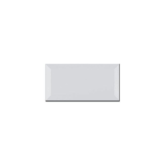 Metro Light Grey Bevel Gloss 10cm x 20cm Wall Tile