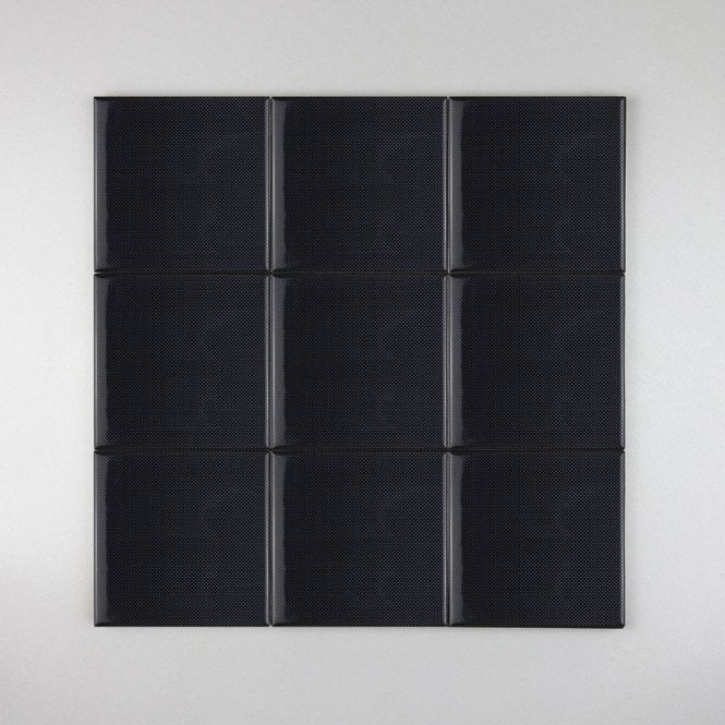 Millefeoria Negro 10cm x 10cm Wall Tile