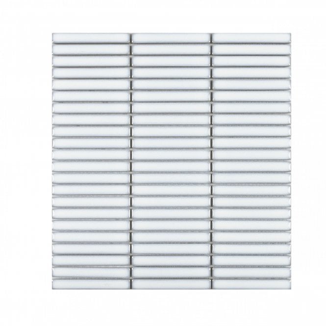 Mini Kit Kat Plain Classic White (1.2cm x 9.2cm) 28.2cm x 30.8m Mosaic Tile