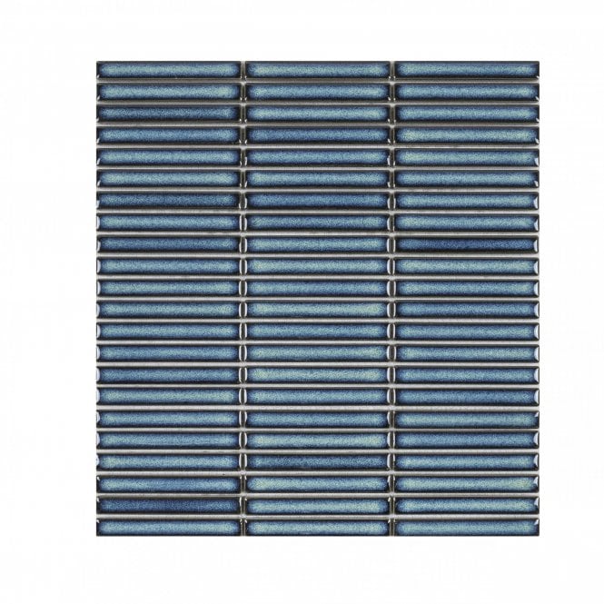 Mini Kit Kat Plain Cyan Blue (1.2cm x 9.2cm) 28.2cm x 30.8m Mosaic Tile