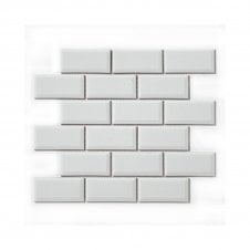 Mini Metro White (4.5cm x 9.5cm) 29.1cm x 29.55cm Mosaic Tile