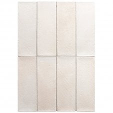 Miyako Chalk White 5cm x 15cm Wall and Floor Tile