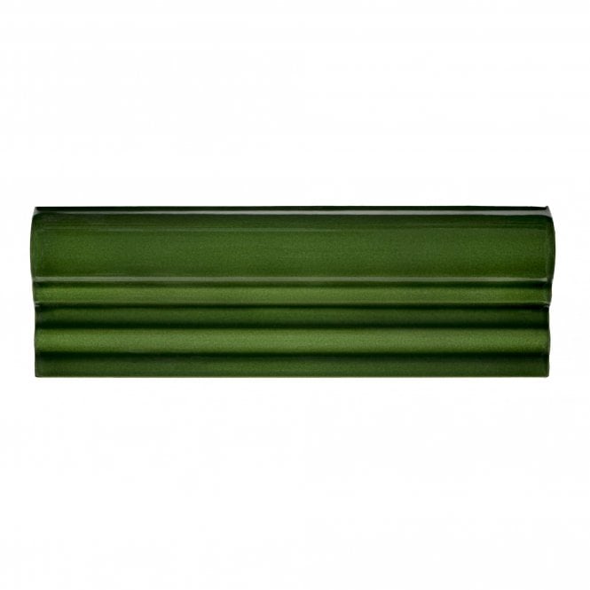 Mol.Italiana Green Victorian 5cm x 15cm (Racing Green) Border Tile