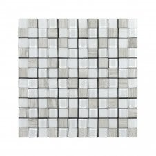 Mos. Elegance White (2.3cm x 2.3cm) 30cm x 30cm Peel & Stick Mosaic Tile