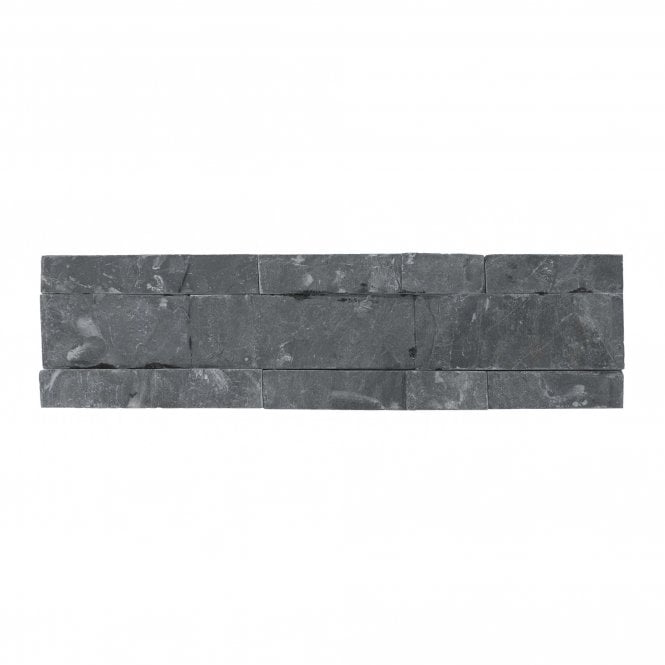 NativeStone Black Slate Splitface 10cm x 40cm Wall Tile