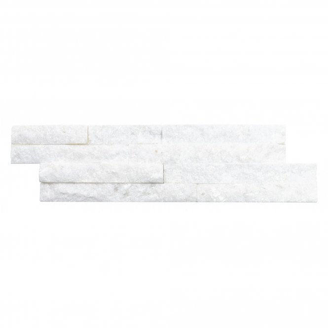 Natural Panel Pure Snow White 10cm x 36cm Split Face Tile