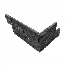 Natural Slate Black Quartz Corner 10cm x 36cm Wall Tile