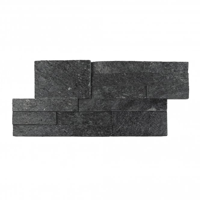 Natural Slate Black Quartzite 18cm x 35cm Wall Tile