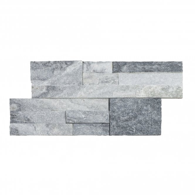 Natural Slate Grey White 18cm x 35cm Wall Tile