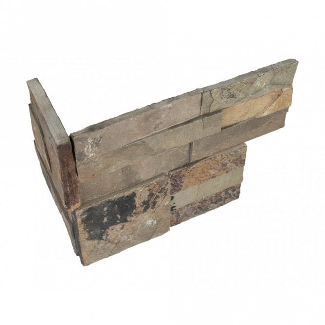 Natural Slate Multi Corner 18cm x 35cm Wall Tile
