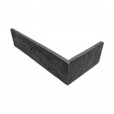 New York Black Brick Ang Corner 12cm x 25cm Wall Tile