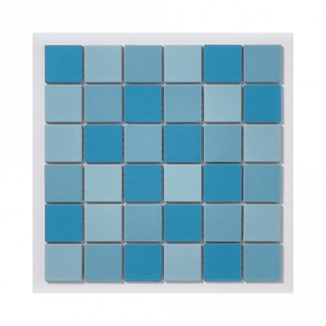 Ocean Blue (4.8cm x 4.8cm) 30.6cm x 30.6cm Mosaic Tile