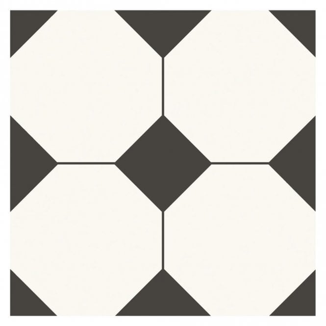 Octagon White Internal Tile 29.8cm x 29.8cm Wall & Floor Tile