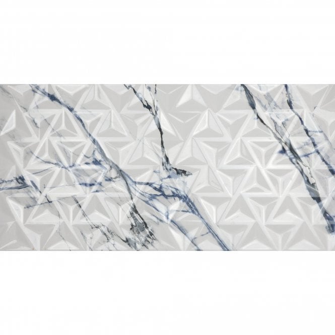 Oikas Blue Hl Decor 30cm x 60cm Wall Tile