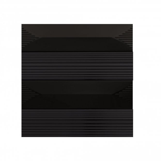 Ophelia Black (6cm x 24cm) 24.3cm x 24cm Mosaic Tile