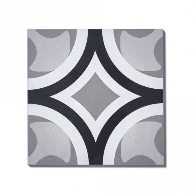 Patchwork B&W 01 20cm x 20cm Wall & Floor Tile