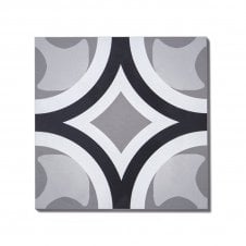 Patchwork B&W 01 20cm x 20cm Wall & Floor Tile